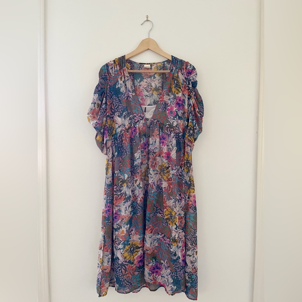 Anthropologie Akemi & Kin Pullover Button down Dress with Slip